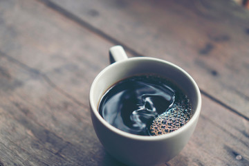 Fototapeta na wymiar hot coffee cup from coffee filter process, drip coffee