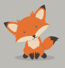 little Red fox cartoon