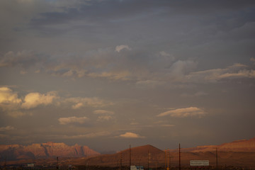 Zion National Park Background sunset Sky