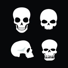 Creative Minimal Skull Logo Design in Vector Format , Skull Monogram