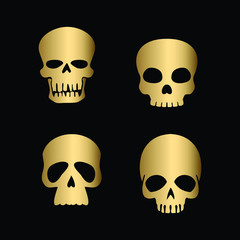 Creative Minimal Skull Logo Design in Vector Format , Skull Monogram