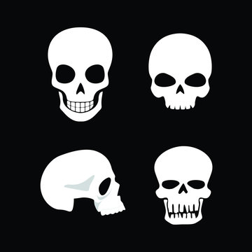 Creative Minimal Skull Logo Design in Vector Format , Skull Monogram