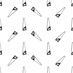 Hacksaw Isolated Icon Seamless Pattern