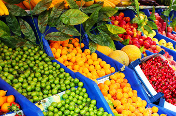 Street stall with juicy fruit