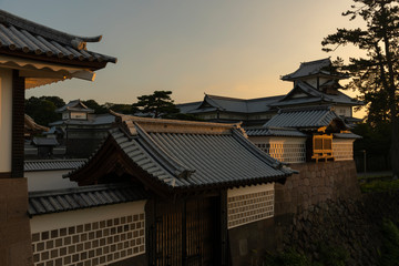 金沢城の夕景
