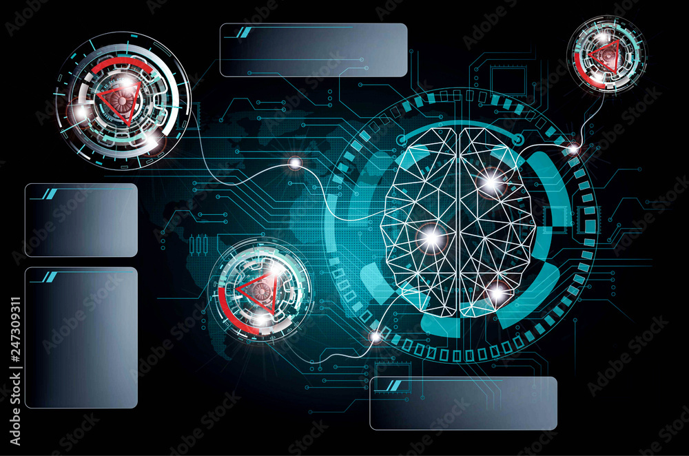 Canvas Prints abstract technology background hi-tech communication concept. sci-fi futuristic hud. illustration of