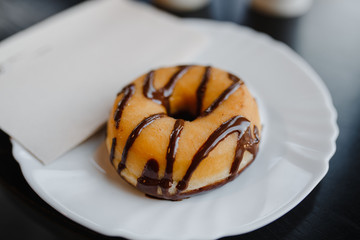 donuts on the table in the morning