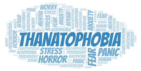 Fototapeta premium Thanatophobia word cloud.