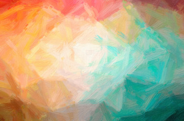 Fototapeta premium Abstract illustration of blue, orange Bristle Brush Oil Paint background