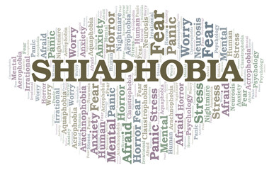 Obraz premium Shiaphobia word cloud.