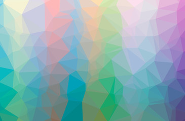 Illustration of abstract Blue, Green, Yellow And Red horizontal low poly background. Beautiful polygon design pattern.