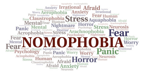 Nomophobia word cloud.