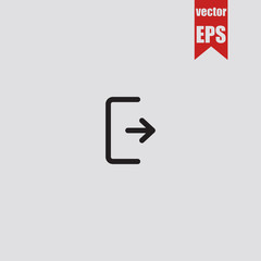 Logout icon.Vector illustration.	