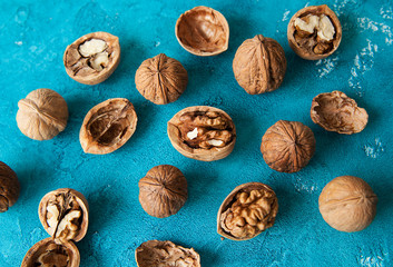 walnut, nuts, shells, nut kernels
