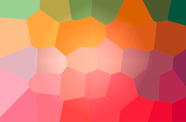 Abstract illustration of orange, pink, red Giant Hexagon background