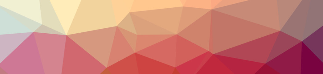 Illustration of abstract Red banner low poly background. Beautiful polygon design pattern.