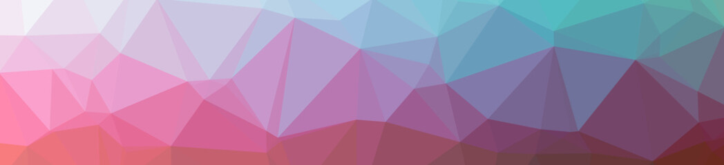Illustration of abstract Blue, Pink, Purple banner low poly background. Beautiful polygon design pattern.