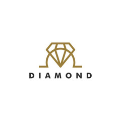 Diamond Logo Template, Jewelry design icon vector