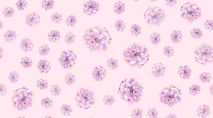 Seamless Flowers Pattern, Roses.