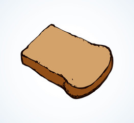 Piece of loaf. Vector drawing