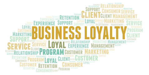 Fototapeta premium Business Loyalty word cloud.