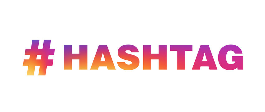 #hashtag gradient vector illustration