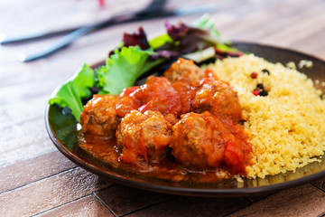 Delicious Provencal and semolina meatballs