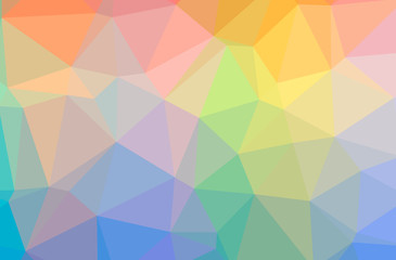 Illustration of abstract Orange, Yellow horizontal low poly background. Beautiful polygon design pattern.