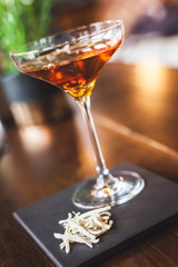 Cocktail, martini glass