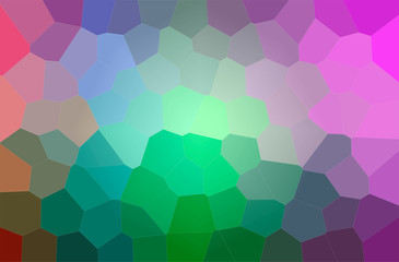 Abstract illustration of green, purple Big Hexagon background