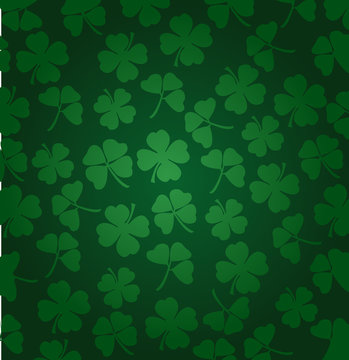 St. Patrick's day vector background with shamrock