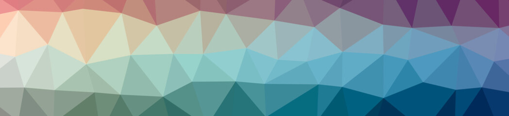 Illustration of abstract Blue And Red banner low poly background. Beautiful polygon design pattern.