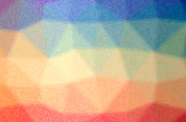 Abstract illustration of blue and orange Impasto background