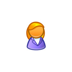 businesswoman vector icon. flat design