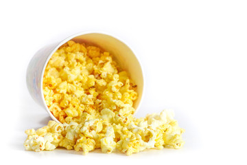 Popcorn Close up for white background