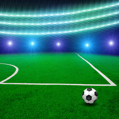 Fototapeta na wymiar Soccer field with lights