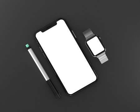 Smartphone and Smartwatch Mockup