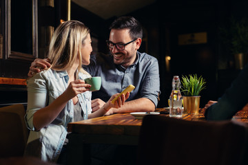 Beautiful happy friends enjoying their afternoon coffee - Image