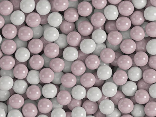 Background  with white pink balls