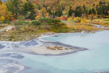 Hot spring in autumn colors　　八幡平後生掛温泉１
