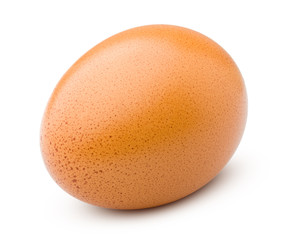 chicken egg, isolated on white background, clipping path, full depth of field