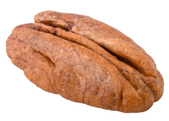 pecan, nut, isolated on white background, clipping path, full depth of field