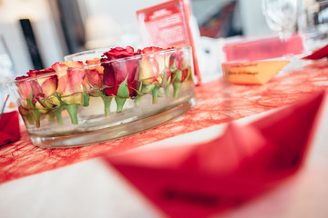Festive and vintage decoration for wedding, romantic and rustic receptions