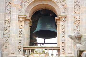 Obraz premium Berenguela Bell Tower at the Cathedral of Santiago de Compostela in Galicia, Spain.