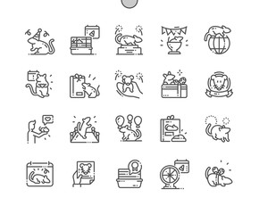 World rat day Well-crafted Pixel Perfect Vector Thin Line Icons 30 2x Grid for Web Graphics and Apps. Simple Minimal Pictogram