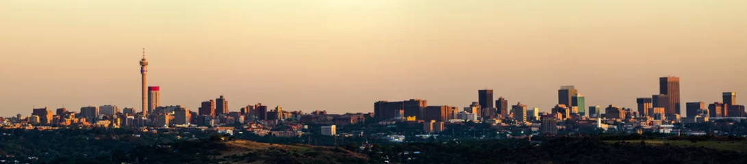 Muurstickers Johannesburg panoramic skyline © Johann Swanepoel