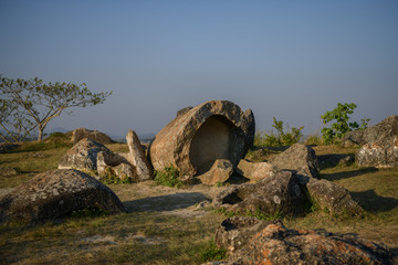 Plain of jar of Xiengkhouang Province Lao PDR Country