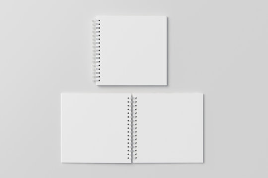 school notebook, spiral notepad on a table