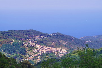 Fototapeta premium Aerial view of Marciana, Elba island, Tuscany, Italy