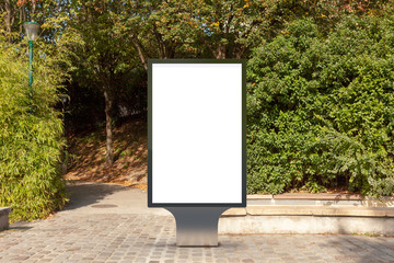 Blank street billboard poster stand - obrazy, fototapety, plakaty